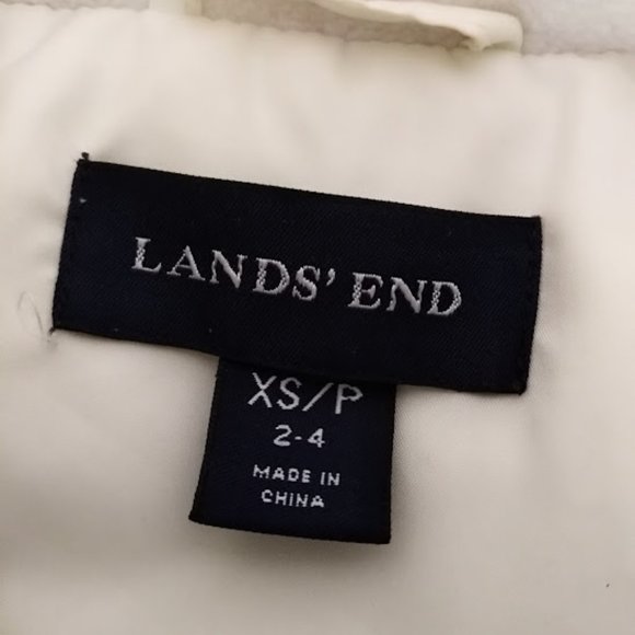 Lands End Cream Color Puffer Ski Coat Size 2P - Picture 9 of 9